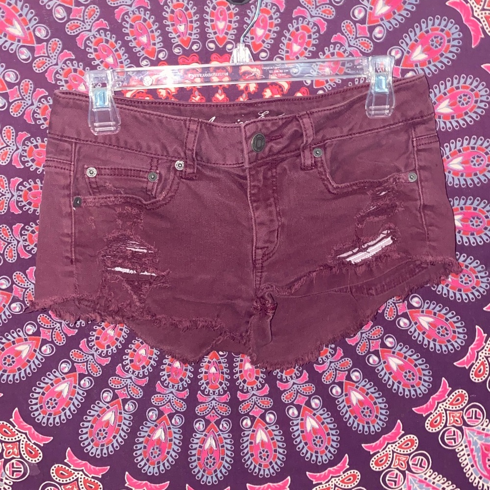 Burgundy shorts
